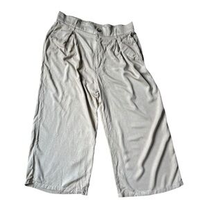 Wide-Leg‎ Khaki Pants